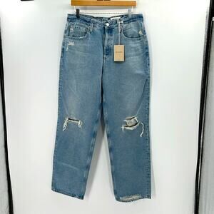 AG Adriano Goldschmied Women's Straight Leg Jeans - Light Blue